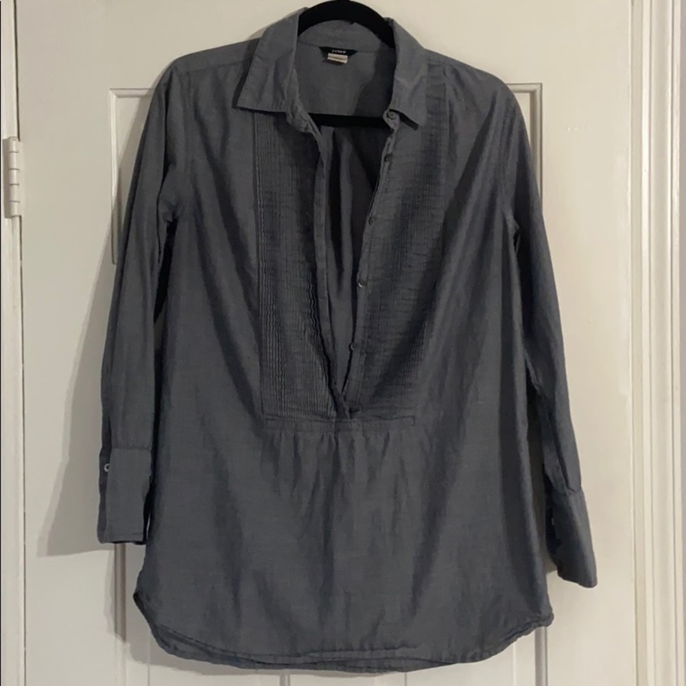 JCrew Chambray Tuxedo Tunic